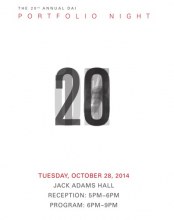 Flyer for the 20th Annual Portfolio Night