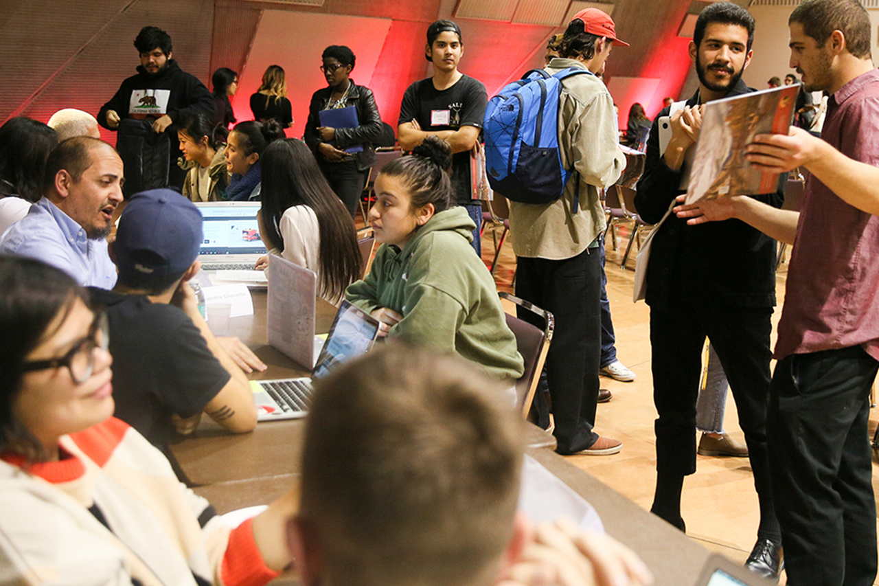 Students and Reviewers at 2017 SFSU Portfolio Night