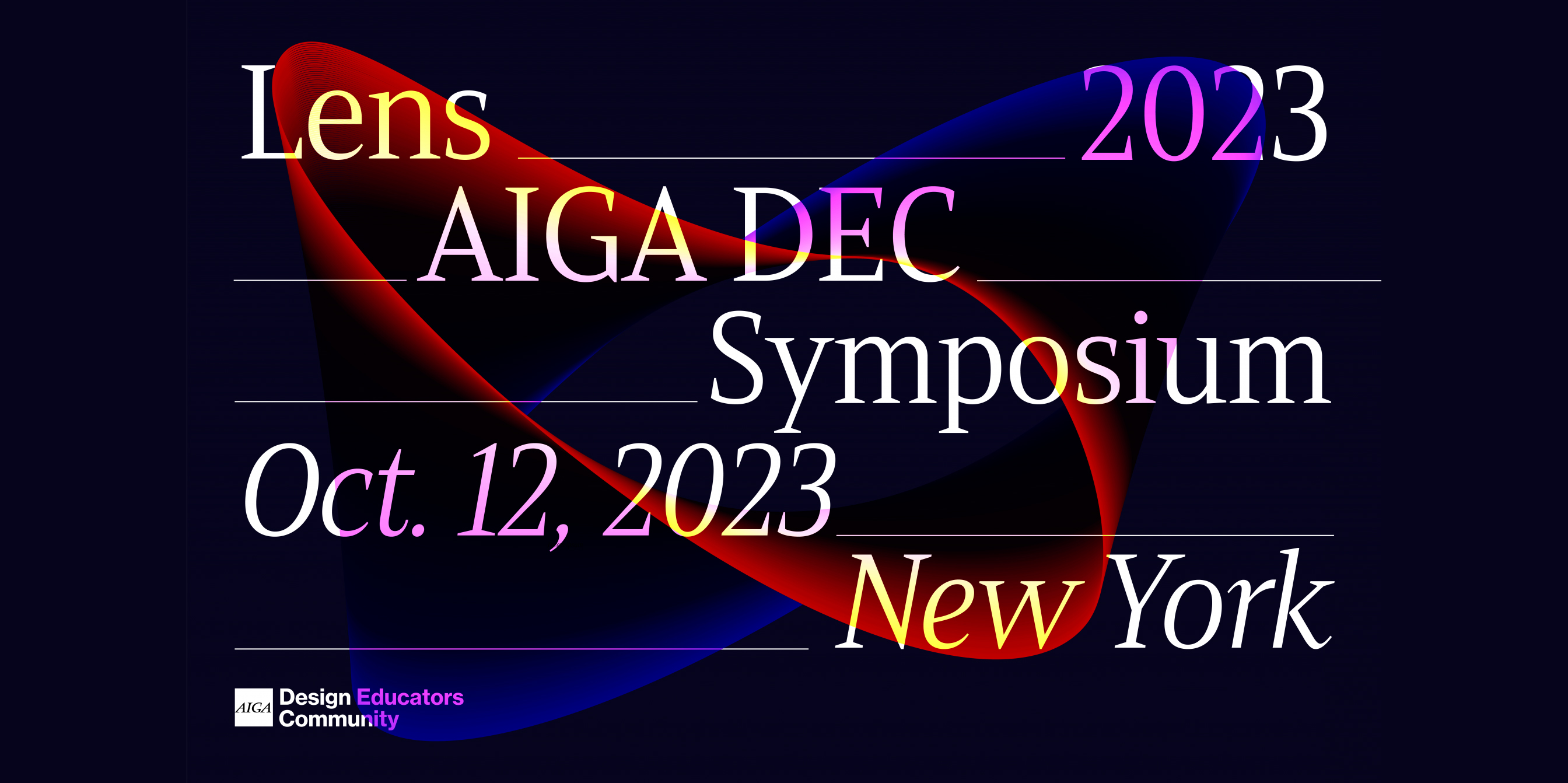 Banner of the AIGA DEC Lens Symposium 2023