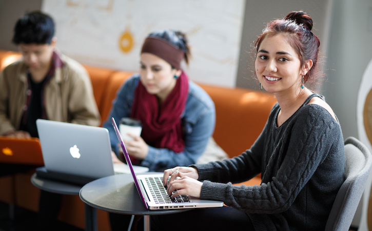 Students on laptops