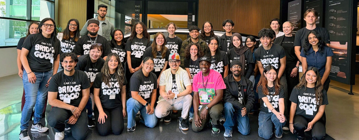 Image taken from the Bridgegood website showing students, including SFSU design students