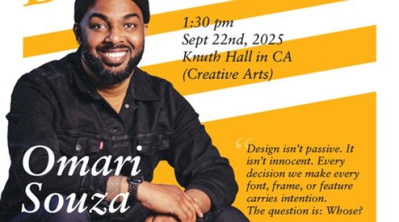 Flyer fo Omari Souzsa Talk On September 22nd